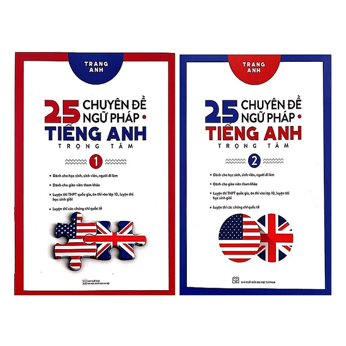 Combo 25 Chuyên đề ngữ pháp tiếng anh trọng tâm ( trọn bộ tập 1+2 )