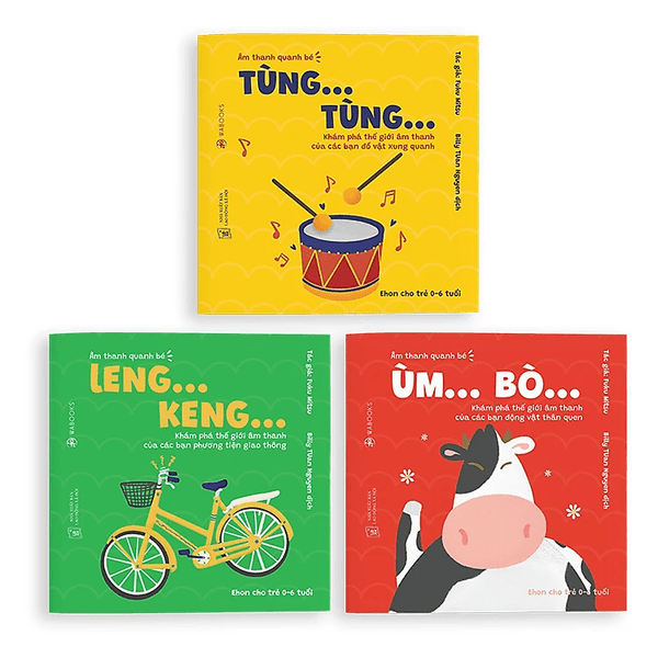 Ehon - Combo 3 Cuốn Âm Thanh Quanh Bé - Dành Cho Trẻ Từ 0 - 6 Tuổi