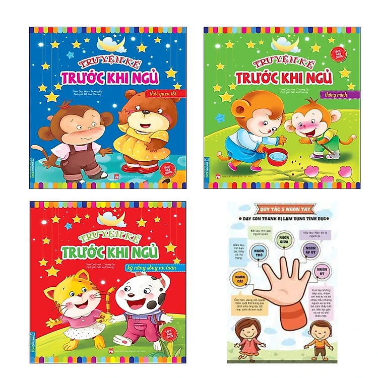 Combo Truyện Cực Hay Cho Bé: Truyện Kể Trước Khi Ngủ - Kỹ Năng Sống An Toàn +Thông Minh+ Thói Quen Tốt