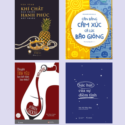 Combo Để mạnh mẽ sau chia tay: Khí Chất Bao Nhiêu Hạnh Phúc Bấy Nhiêu + Cân bằng cảm xúc cả lúc bão giông + Chuyện Tình Yêu Bạn Biết Được Bao Nhiêu? + Sức hút của sự điềm tĩnh