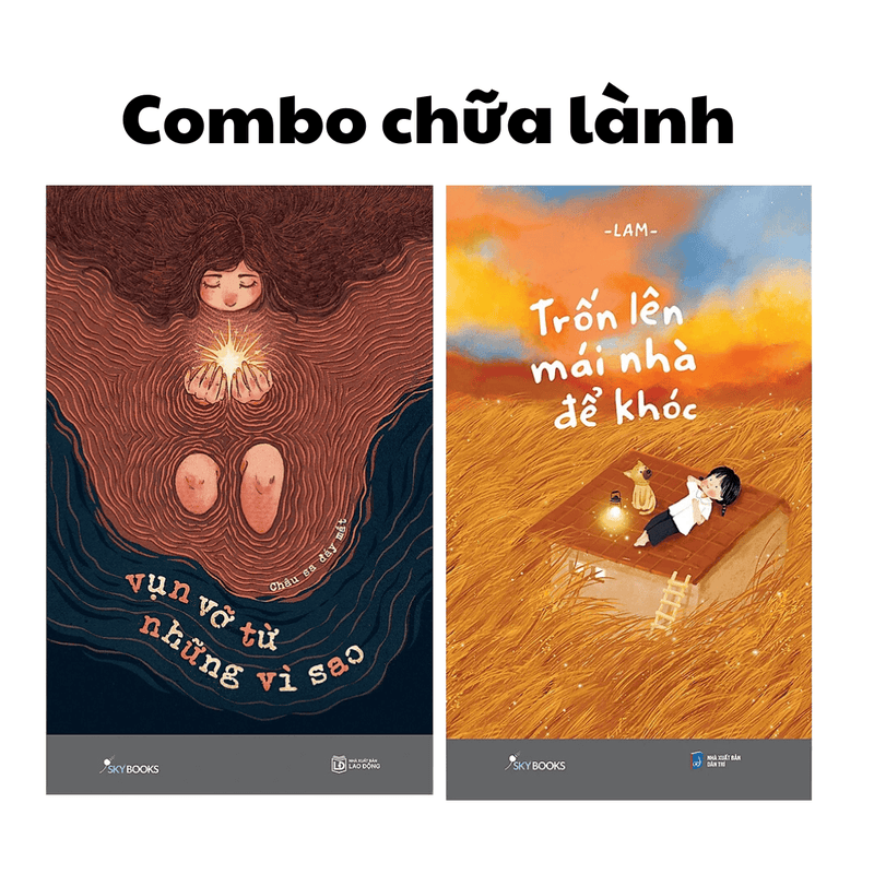 Combo sách Vụn vỡ từ những vì sao + Trốn lên mái nhà để khóc