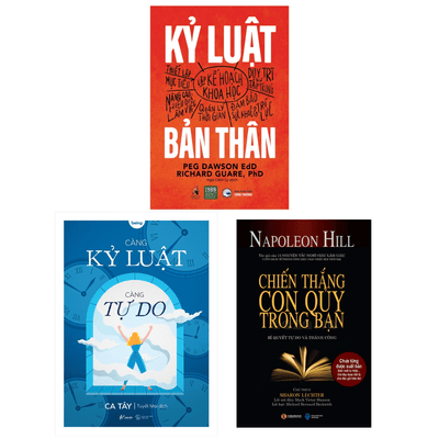 Combo Kỷ luật bản thân là chìa khóa của sự tự do (Càng kỷ luật càng tự do + Kỷ luật bản thân + Chiến thắng con quỷ trong bạn)