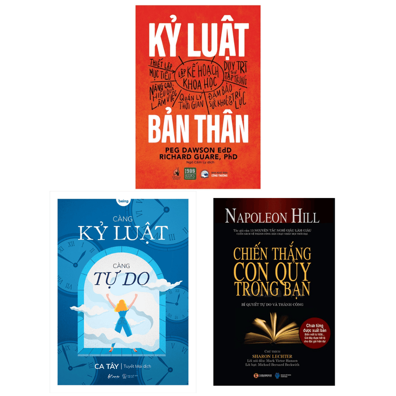 Combo Kỷ luật bản thân là chìa khóa của sự tự do (Càng kỷ luật càng tự do + Kỷ luật bản thân + Chiến thắng con quỷ trong bạn)
