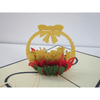 Thiệp 3D Handmade Rose basket Giỏ Hoa Hồng, Giỏ hoa Thiệp Nổi HMG