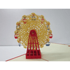 Thiệp 3D Đu Quay, Vòng Quay Mặt Trời, thiệp nổi HMG handmade Phù Hợp Làm Quà Tặng Các Dịp Lễ, Sinh Nhật