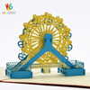 Thiệp 3D Đu Quay, Vòng Quay Mặt Trời, thiệp nổi HMG handmade Phù Hợp Làm Quà Tặng Các Dịp Lễ, Sinh Nhật
