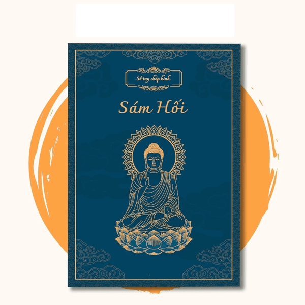 Sổ chép kinh sám hối in mờ