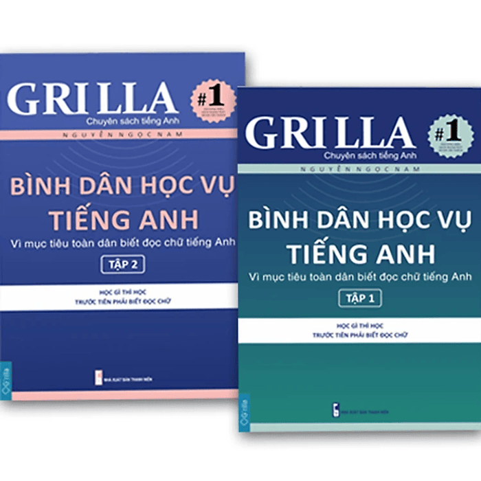 Combo Bình Dân Học Vụ Tiếng Anh Tập 1 & 2 - Tác Giả Nguyễn Ngọc Nam