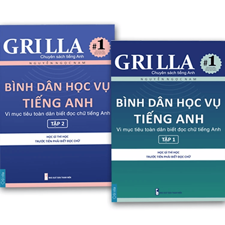 Combo Bình Dân Học Vụ Tiếng Anh Tập 1 & 2 - Tác Giả Nguyễn Ngọc Nam
