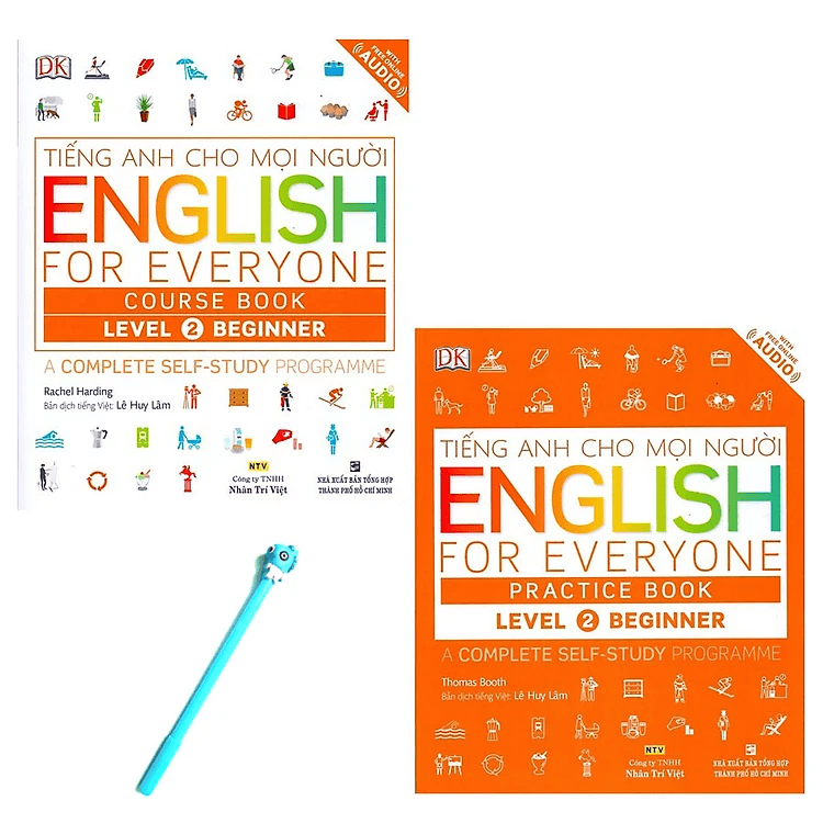 Combo Tiếng Anh Cho Mọi Người Level 2 Beginner: English For Everyone Practice Book và English For Everyone Course Book