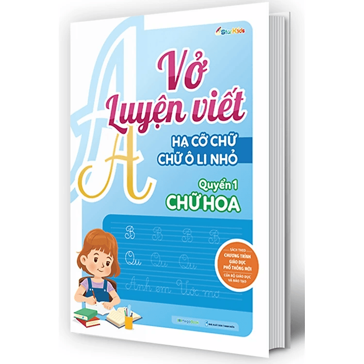 Vở Luyện Viết Hạ Cỡ Chữ Chữ Ô Li Nhỏ - Quyển 1-2-3 : Chữ Hoa - Chữ thường- Vần (MEGA)