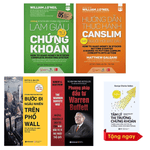 Combo đầu tư chứng khoán cho người mới bắt đầu (Làm Giàu Từ Chứng Khoán + Hướng Dẫn Thực Hành Canslim + Bước đi ngẫu nhiên trên phố Wall + Phương Pháp Đầu Tư Warren Buffett) Tặng tâm lý thị trường chứng khoán