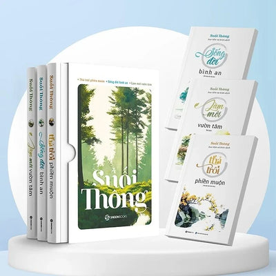 Bộ sách của Sư Cô Suối Thông: Thả Trôi Phiền Muộn + Sống Đời Bình An + Làm Mới Vườn Tâm (Bộ 3 Cuốn)