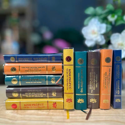 [Flashsale 35%] Bộ 5 cuốn kinh mini bìa cứng (Địa tạng + Từ Bi Sám Hối + Pháp Cú + Vô Lượng Thọ +Phổ Môn)