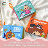 Sách vải cho bé sơ sinh 0 đến 12 tháng Lalala baby, an toàn tuyệt đối, kích thước 12x11cm, 8 mặt sột soạt