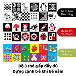 Bộ tranh kích thích thị giác cho bé 0 - 3 tuổi - combo 3 set hàng chất lượng cao