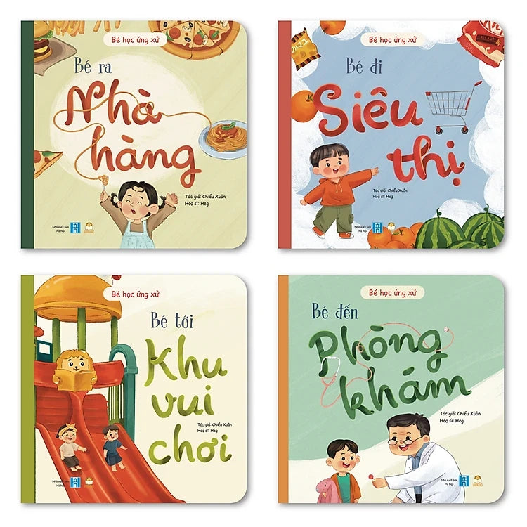 Lionbooks - Bộ Bé học ứng xử 4 cuốn giấy bồi cứng