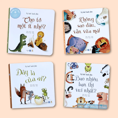Sách - Bộ Kỷ Luật Hạnh Phúc (4 Cuốn Giấy Bồi Cứng Cho Bé Từ 1 Tuổi+)