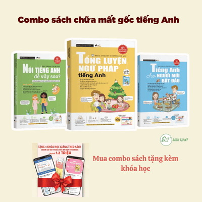 Bộ 3 sách tìm gốc tiếng Anh: Nói TA Dễ Vậy Sao + Tổng Luyện Ngữ Pháp + TA Mới Bắt Đầu