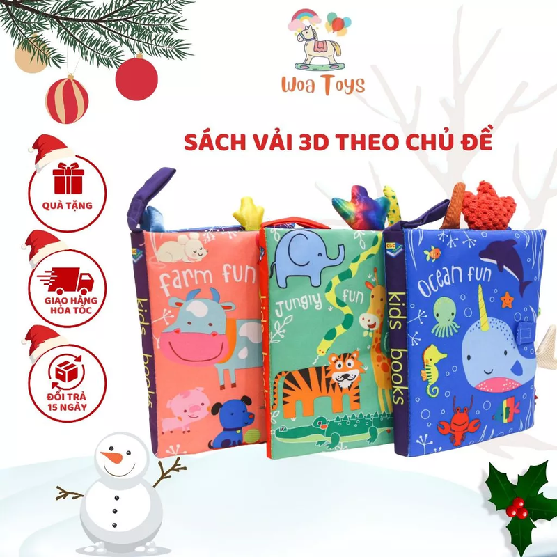 Đồ Chơi Vải 3D Theo Chủ Đề Woa Toys- Dành Sự Phát Triên Cho Bé Trên 3th