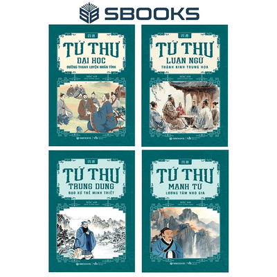 Combo 4 Cuốn Tứ Thư: Đại Học + Luận Ngữ + Trung Dung + Mạnh Tử - SBOOKS