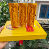 Tượng Phật Gấp Gọn Tây Phương Tam Thánh Chạm Gỗ (13cm)