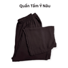 Quần mặc áo tràng lam và nâu vải lụa tằm ý, kate lụa, kate nam nữ đều mặc được