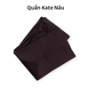 Quần mặc áo tràng lam và nâu vải lụa tằm ý, kate lụa, kate nam nữ đều mặc được