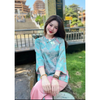 S55 - Đồ Lam Nữ Đi Chùa - Bộ Đi Lễ Chùa Họa Tiết Trang Nhã - Pháp Phục Nữ Xinh Xắn Dành Cho Phật Tử Vải Lụa Tằm mềm mại
