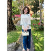 S55 - Đồ Lam Nữ Đi Chùa - Bộ Đi Lễ Chùa Họa Tiết Trang Nhã - Pháp Phục Nữ Xinh Xắn Dành Cho Phật Tử Vải Lụa Tằm mềm mại