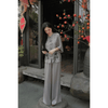 S65 - Bộ Đồ Bà Ba túi đồng xu sang chảnh - Set đồ đi lễ chùa đi chơi vải gấm tằm vân hoa mềm nhẹ