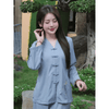 B24 - SET ĐỒ LAM ĐI CHÙA - quần áo Phật tử truyền thống- pháp phục nữ cổ bà lai cúc tết thêu Tâm