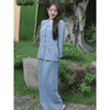 B24 - SET ĐỒ LAM ĐI CHÙA - quần áo Phật tử truyền thống- pháp phục nữ cổ bà lai cúc tết thêu Tâm