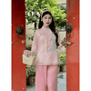 T05 - Set Pháp Phục lụa tơ 2 lớp thêu Hạc sắc nét - Bộ đồ đi chùa vải lụa tơ cúc Tết trang nhã