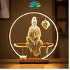 Tượng Phật Quan Âm Bồ Tát Chất Liệu Gốm Tử Sa Kệ Led Hào Quang Decor Trang Trí Phong Thủy An Nhiên