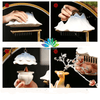 Thác Nước Phong Thủy Tượng Hươu Tài Lộc Kèm Kệ Led Hào Quang Cao Cấp, Decor Tiểu Cảnh,Phòng Làm Viêc