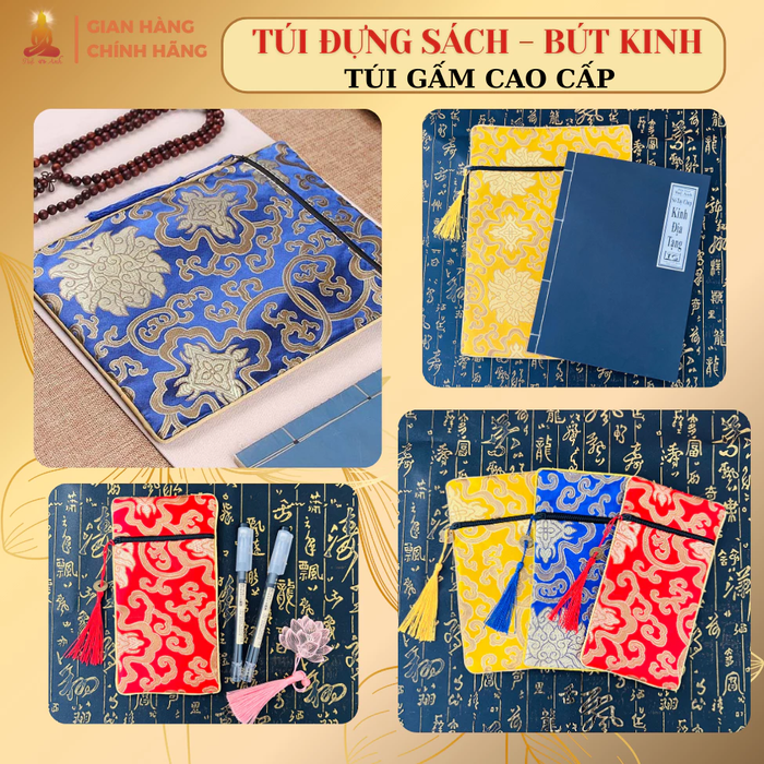 Túi đựng sách Kinh, Túi đựng bút chép Kinh hoạ tiết hoa văn cổ