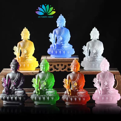 Tượng Phật Dược Sư Lưu Ly Mini Loại 1, Decor Tượng Phong Thủy An Nhiên Tiểu Cảnh Mang Lại Tài Lộc