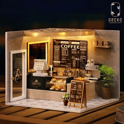 Mô hình lắp ghép Coffee Shop GECKO LABS dành cho người lớn khéo tay