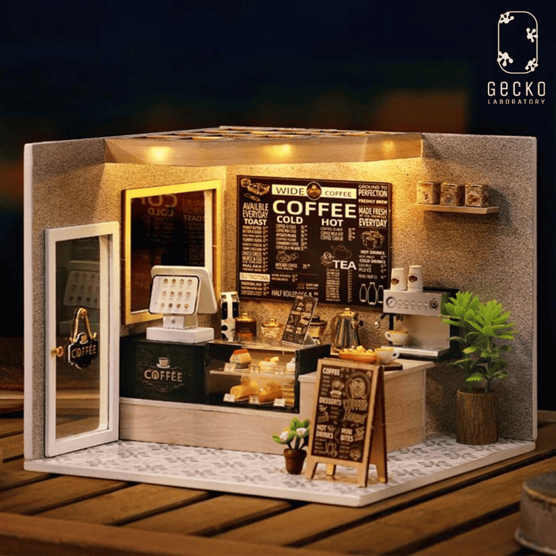 Mô hình lắp ghép Coffee Shop GECKO LABS dành cho người lớn khéo tay