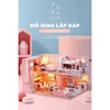 Mô hình lắp ghép Pink Home GECKO LABS làm đồ trang trí, thử thách sự khéo léo