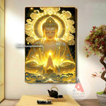 P04 - Tranh tráng gương Phật phát sáng hào quang