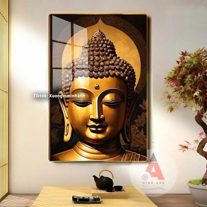 P09 - Tranh tráng gương Phật diện