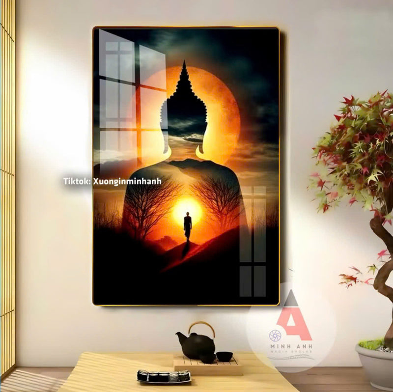 P10 - Tranh tráng gương bóng lưng Phật