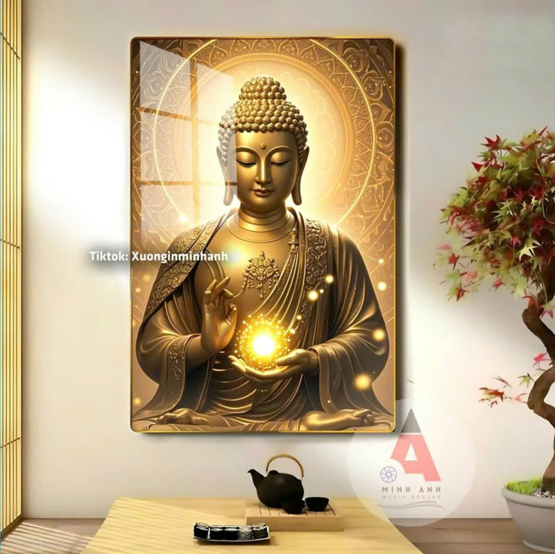 P10 - Tranh tráng gương Phật đồng