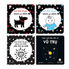 Sách cho bé - Kích Thích Thị Giác - Black and White Cho Trẻ Sơ Sinh - Combo 4 cuốn - Lật mở zigzag - Bồi cứng hoàn toàn