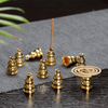 Đế Trụ Đồng Trầm Hương Chân Cắm Nhang Vòng , Trầm Khoanh Và Nhang Cây Để Lư Trầm Phụ Kiện Thác Khói