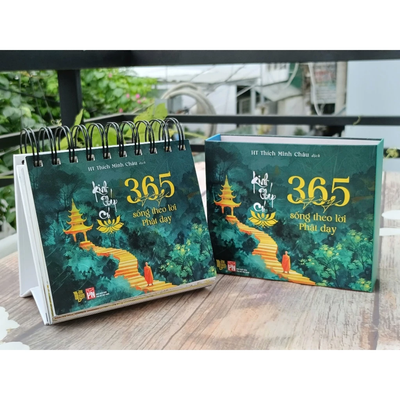 (Tặng lá bồ đề) Lịch kinh Pháp Cú - 365 ngày sống theo lời Phật dạy (bản cao cấp, in màu)