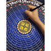 Tranh tô Mandala Lục Tự Đại Minh Chú - Om Mani Padme Hum (tặng kèm cọ, màu)