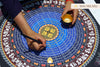 Tranh tô Mandala Lục Tự Đại Minh Chú - Om Mani Padme Hum (tặng kèm cọ, màu)